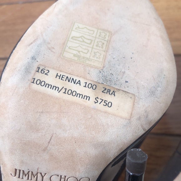 Jimmy Choo Henna 100 Sparkly Patent Bordeaux Heels 37/6.5 - Picture 9 of 16